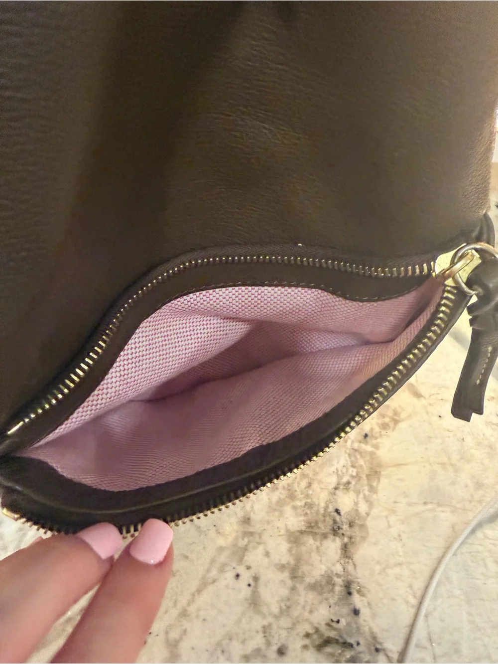 Dooney & Bourke dillen hobo bag Brown Pebbled Leather